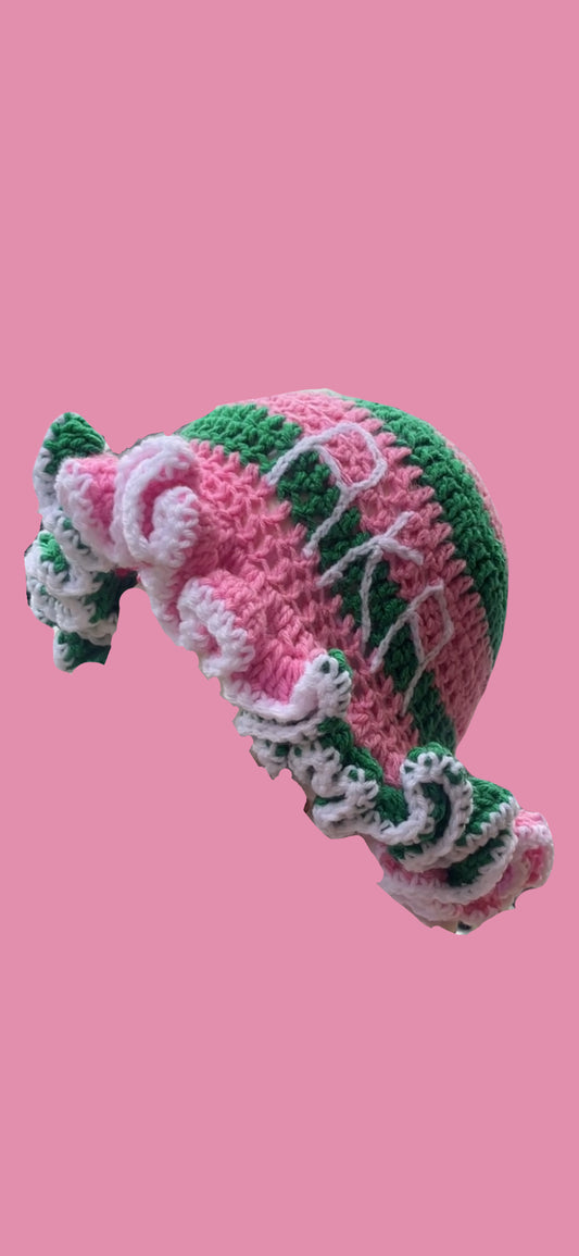 AKA Crochet ruffle hat